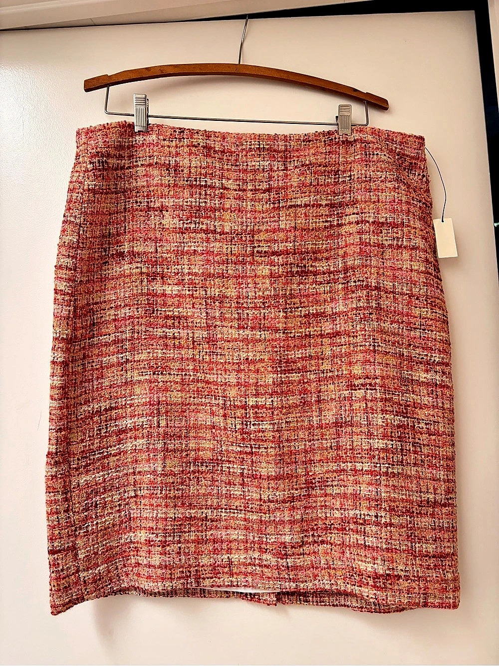 Talbots Red & White Checkered Mini Skirt